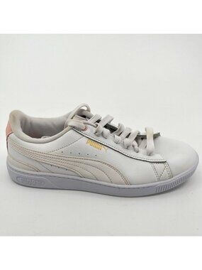Puma Vikky v3 Womens Size 8.5 White Athletic Leather Walking Shoes Sneakers